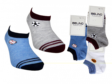 Носки для мальчика с рисунком укороченные BELINO